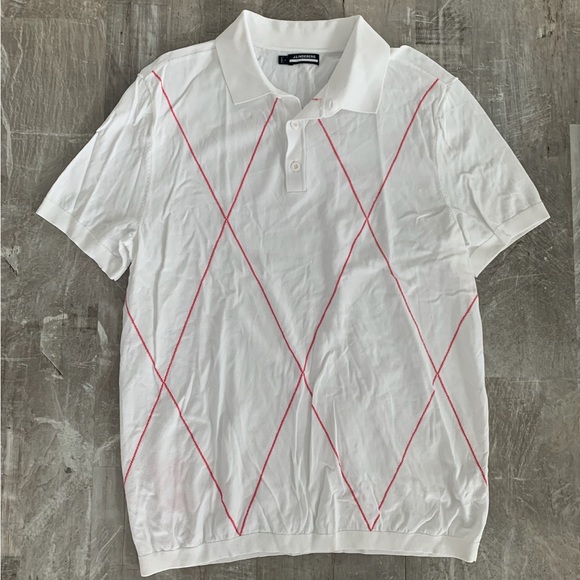 J. Lindeberg Luke knitted argyle golf polo. - Picture 3 of 6